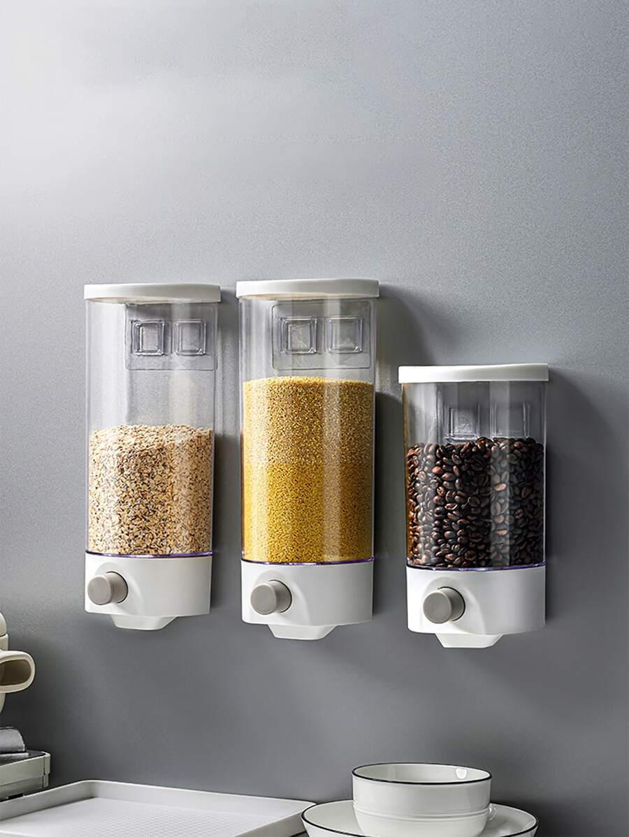 1入組塑料食品儲物盒透明壁掛式廚房儲物盒適用於廚房 - 無色 - 查看 1