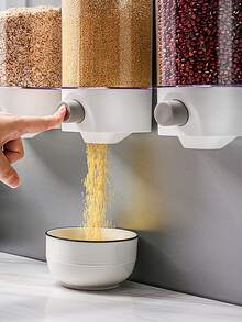 1入組塑料食品儲物盒透明壁掛式廚房儲物盒適用於廚房 - 無色 - 查看 2