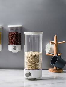 1入組塑料食品儲物盒透明壁掛式廚房儲物盒適用於廚房 - 無色 - 查看 3