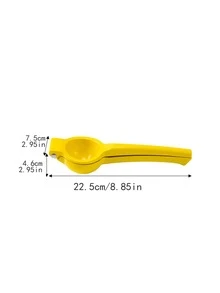 1pc Mini Plastic Hand Juicer, Minimalist Yellow Manual Press Juicer For Kitchen - Yellow - View 2
