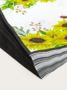 25入組向日葵圖案餐巾紙