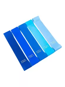 5pcs Letter Graphic Yoga Resistance Band Gym Accessories - Multicolor - View 3