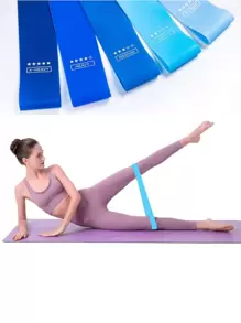 5pcs Letter Graphic Yoga Resistance Band Gym Accessories - Multicolor - View 4