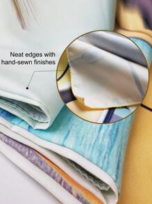 1入組植物圖案掛毯現代家居布藝牆毯 - 彩色 - 查看 6