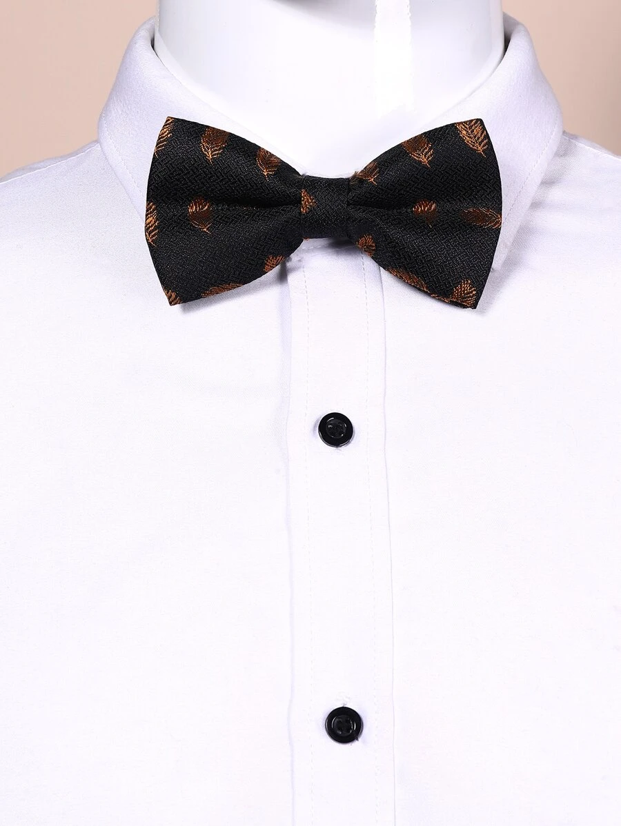 男士羽毛圖案領結 - 彩色 - 查看 1