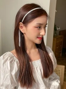 DAZY Diadema con diseño de diamante de imitación - Plateado - Ver 4