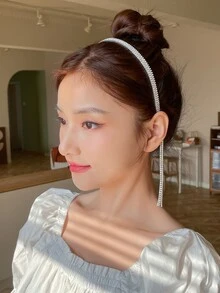 DAZY Diadema con diseño de diamante de imitación - Plateado - Ver 8