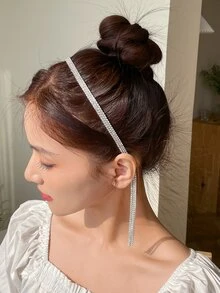 DAZY Diadema con diseño de diamante de imitación - Plateado - Ver 2