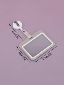 1pc ID Card Holder With Buckle Back To School - Grey - View 2