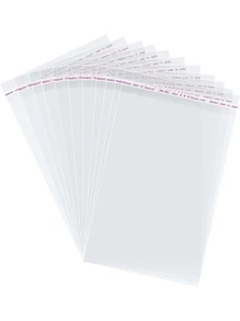 100pcs/set 8x12 Inch PP Gift Bag, Clear Gift Wrapping Bag For Party - Clear - View 1