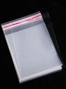 100pcs/set 8x12 Inch PP Gift Bag, Clear Gift Wrapping Bag For Party - Clear - View 3