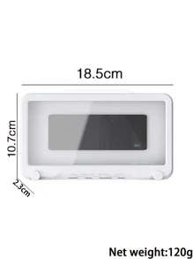 1 hộp lưu trữ ABS, hộp lưu trữ điện thoại treo tường tối giản cho phòng tắm - trắng - Xem 4