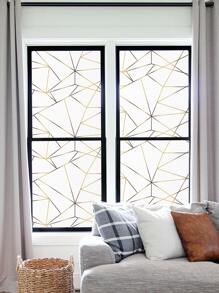 1 Cuộn Phim dán cửa sổ riêng tư hình học Artyuan Gold Geometric Lines - Vinyl tĩnh điện mờ màu trắng - Thích hợp cho cửa sổ, có thể tháo rời, chặn tia UV (17,7*118 inch) - Nhiều màu - Xem 11