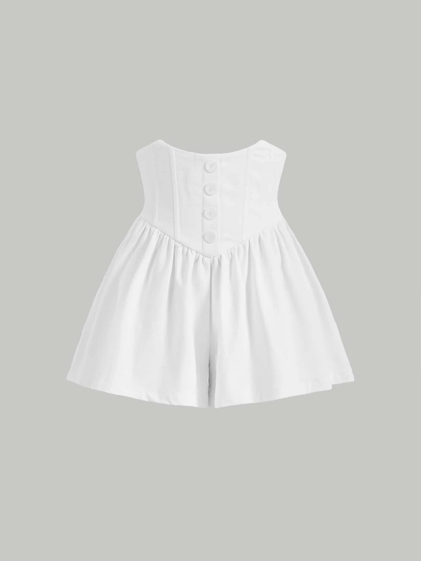 SHEIN MOD Shorts con botón delantero bajo amplio - Blanco - Ver 1