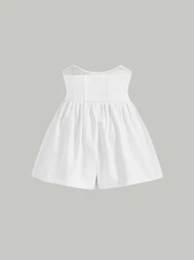 SHEIN MOD Shorts con botón delantero bajo amplio - Blanco - Ver 2