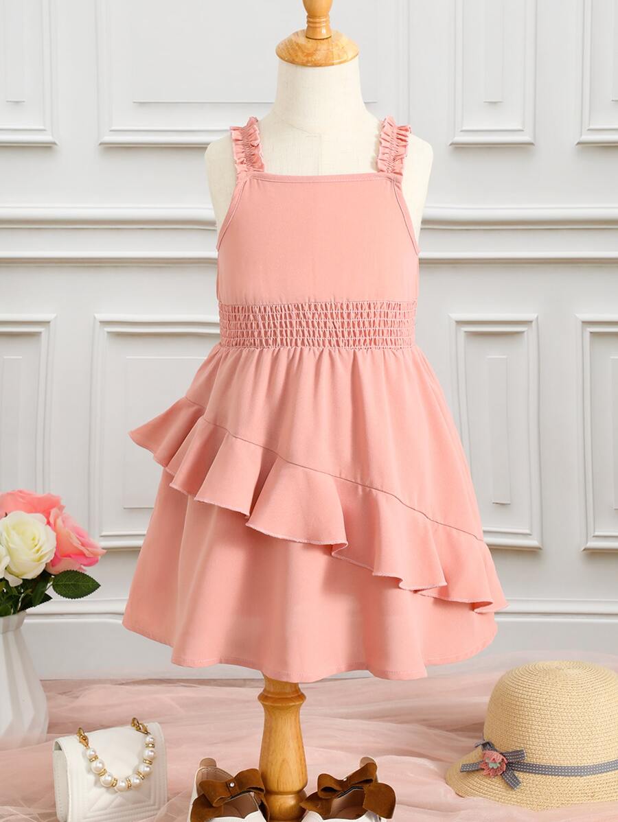 小女童荷葉邊吊帶洋裝