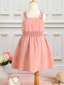 小女童荷葉邊吊帶洋裝