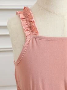 小女童荷葉邊吊帶洋裝