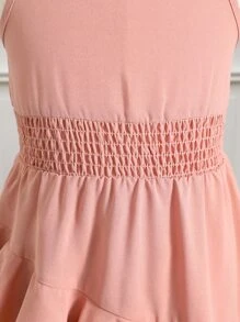 小女童荷葉邊吊帶洋裝