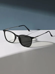 方形光致變色太陽眼鏡 - 黑色 - 查看 2