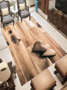 1pc Wooden Pattern Non-slip Mat - Multicolor - View 1