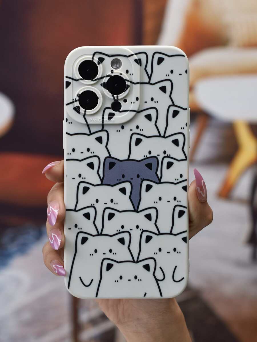 White Frosted Tpu Case With Black Bear - Multicolor - View 1