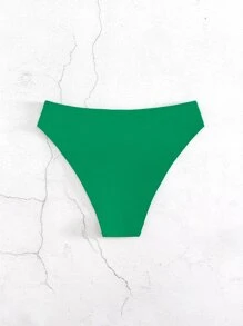 水鑽鉚釘高腰泳衣下裝 - 綠色 - 查看 2