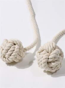 1入組素色窗簾綁帶 - 杏色 - 查看 3