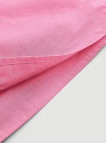 SHEIN MOD Square Neck Ruched Bust Dress - Pink - View 4