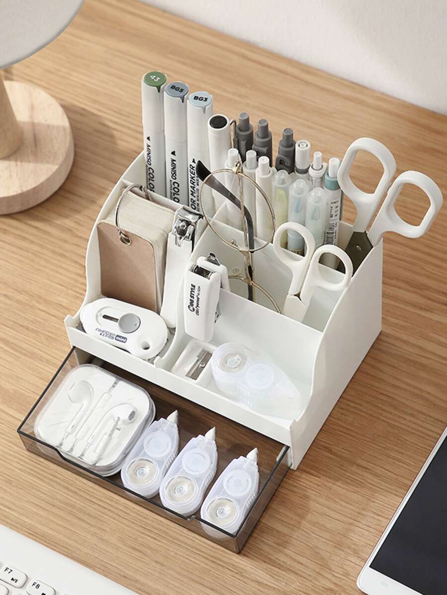 Giá đỡ bút đa năng 1 cái - trắng - Xem 1