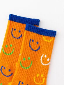 5雙小女童卡通圖案中筒襪 - 彩色 - 查看 6