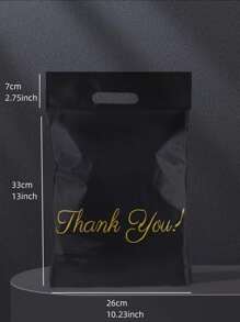 5pcs Letter Graphic Bubble Mailer - Black - View 2