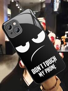Apple Funny Cartoon Expression Pattern Phone Case For Boys Compatible With IPhone15/15Plus/15Pro/15Promax,International Version, Not The Domestic Version - Black and White - View 3