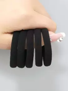 50入組隨機色素色髮圈 - 彩色 - 查看 4