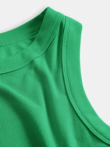 SHEIN BASICS Top sans manches unicolore ajusté