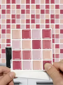 6pcs Mosaic Pattern Kitchen Sticker - Multicolor - View 1