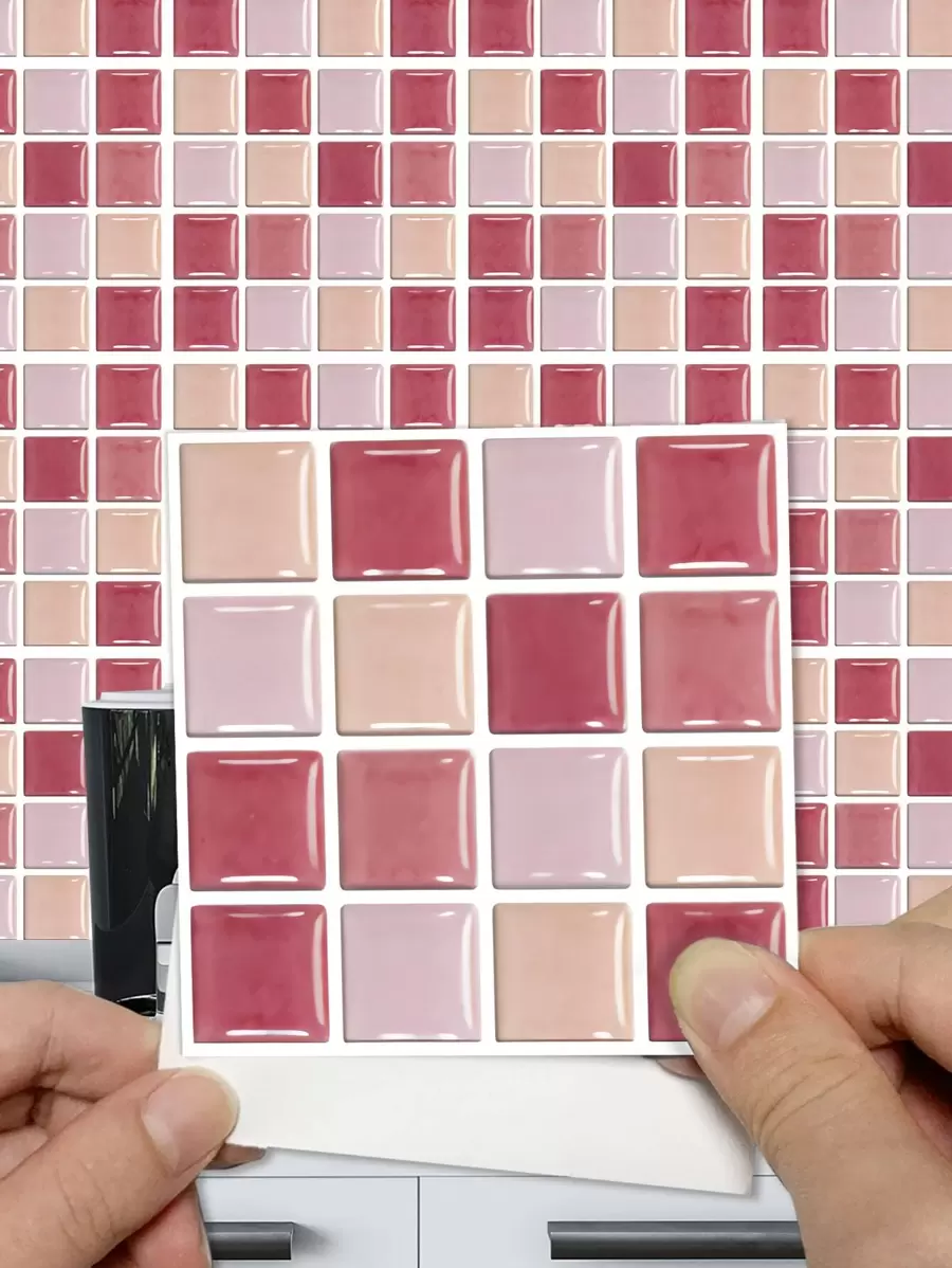 6pcs Mosaic Pattern Kitchen Sticker - Multicolor - View 1