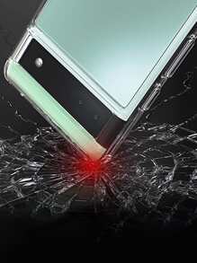 1 pieza Funda de teléfono transparente anti-caída compatible con Pixel 5/6a/7a/6 Pro/7 Pro/8 Pro/9/9 Pro/9 Pro XL/9A resistente al agua, a los golpes y a los arañazos - transparente - Ver 3