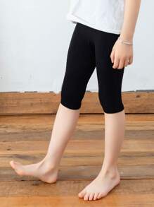 小女童素色褲襪 - 黑色 - 查看 1