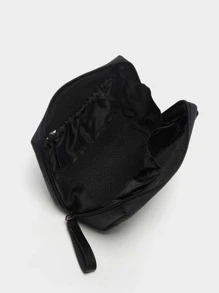 Túi đựng đồ trang điểm tiện lợi và đơn giản, Túi đựng đồ bằng vải mỹ phẩm cầm tay nhẹ và có sức chứa lớn để đựng đồ vệ sinh cá nhân, phấn và son môi - màu đen - Xem 4