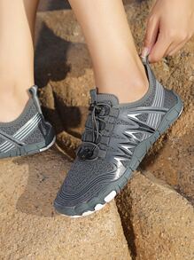 Zapatos creek con estampado de dibujo con diseño de cordón - Gris - Ver 2