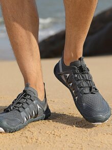 Zapatos creek con estampado de dibujo con diseño de cordón - Gris - Ver 7