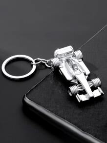 1pc Men's Charm Simulation Racing Car Keychain, For Boyfriend, Father Halloween Accessories Teachers Day Christmas Gift Ideas Bag Accessories Lanyards With Id Holder Car Accessories Bag Charms - Silver - View 1