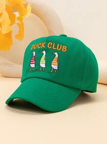 Toddler Kids Letter Embroidered Baseball Cap - Green - View 1