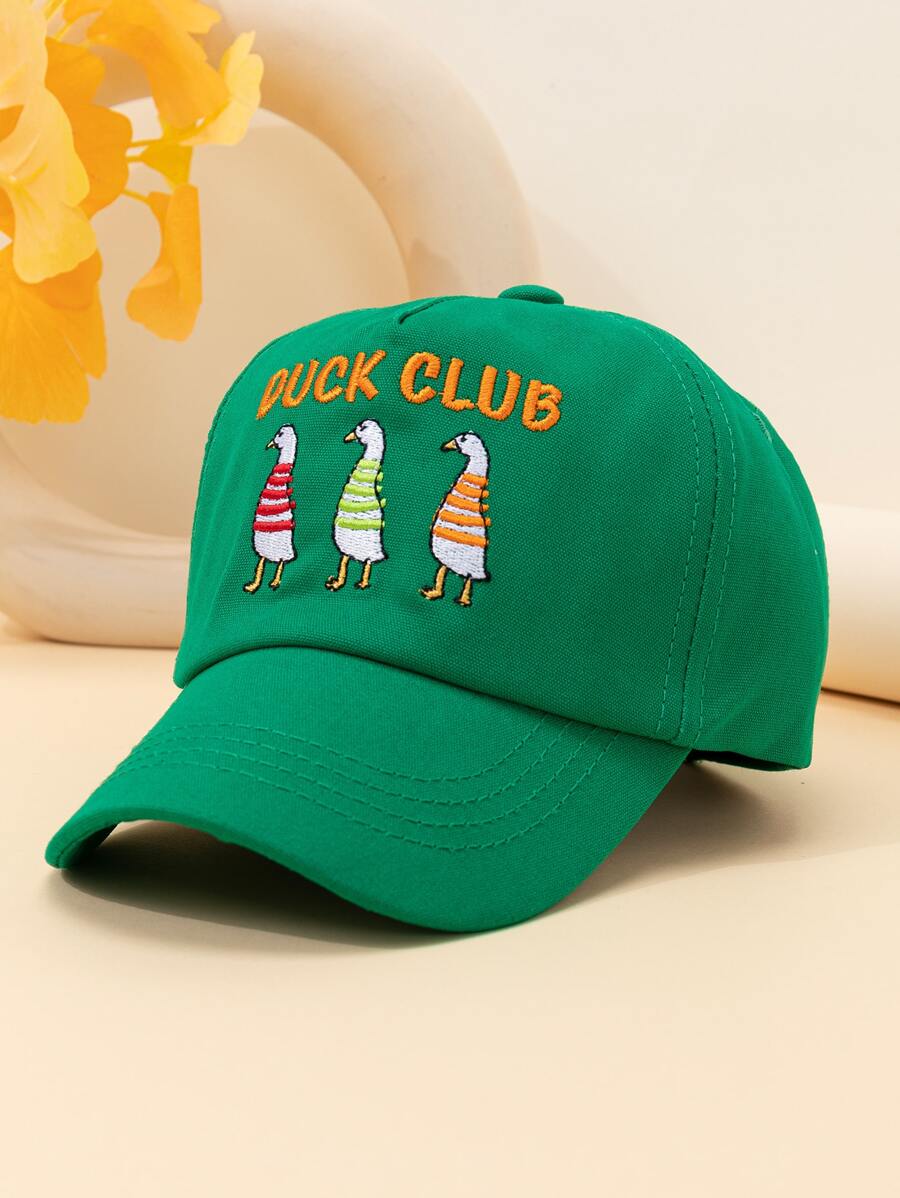 Toddler Kids Letter Embroidered Baseball Cap - Green - View 1