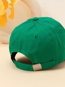 Toddler Kids Letter Embroidered Baseball Cap - Green - View 2