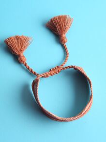 流蘇裝飾手環 - 棕色 - 查看 5