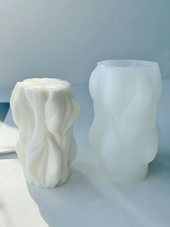 1入組素色DIY矽膠蠟燭模具