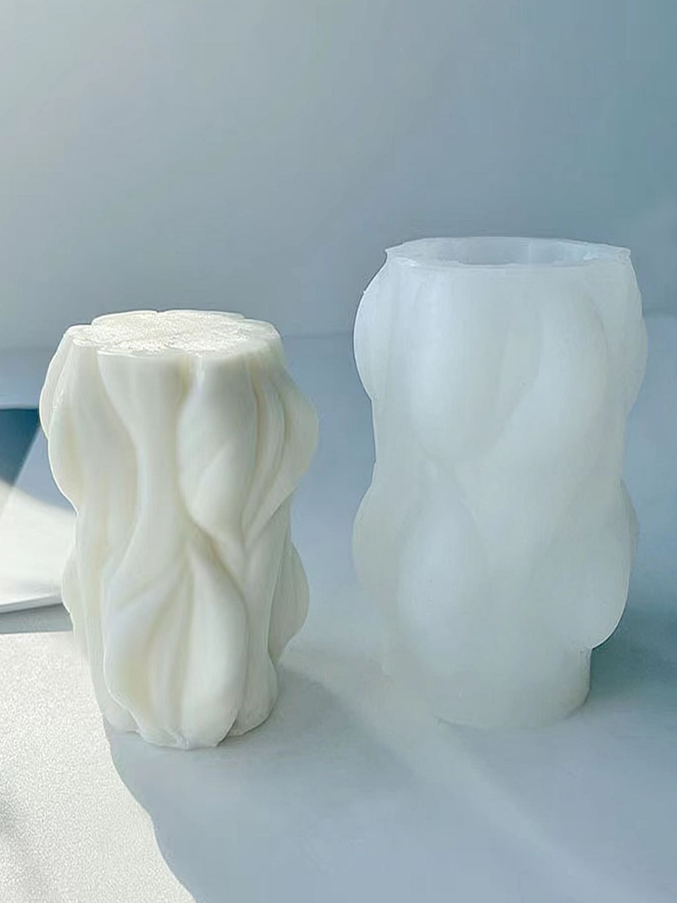 1入組素色DIY矽膠蠟燭模具