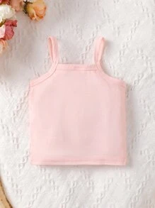 Baby Swan & Floral Print Cami Top - Pink - View 2